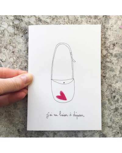 Carte PAPILLONNAGE "Un baiser"