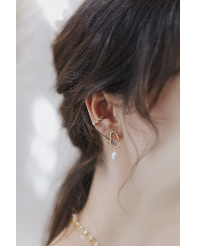 Boucles d'oreilles Perla - perle d'eau douce